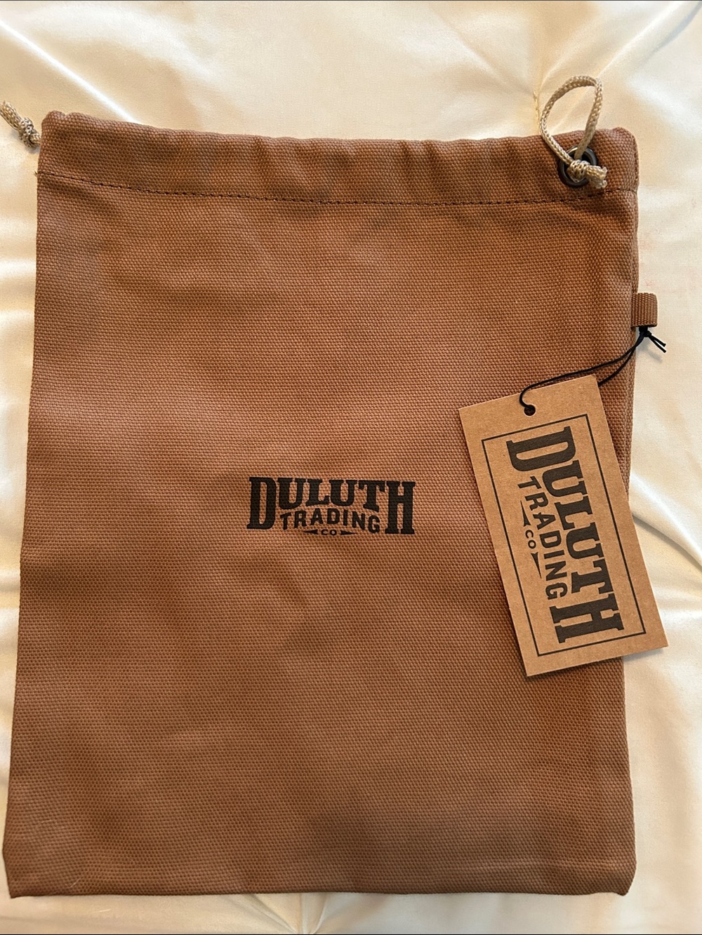 Duluth Trading Co Brown Canvas Drawstring Pouch